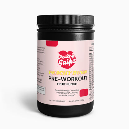 Peachy Burn Pre-Workout Powder (Fruit Punch)